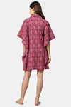 Shararat Cotton Full Length Nightdress - Dark Pink — thumbnail 4